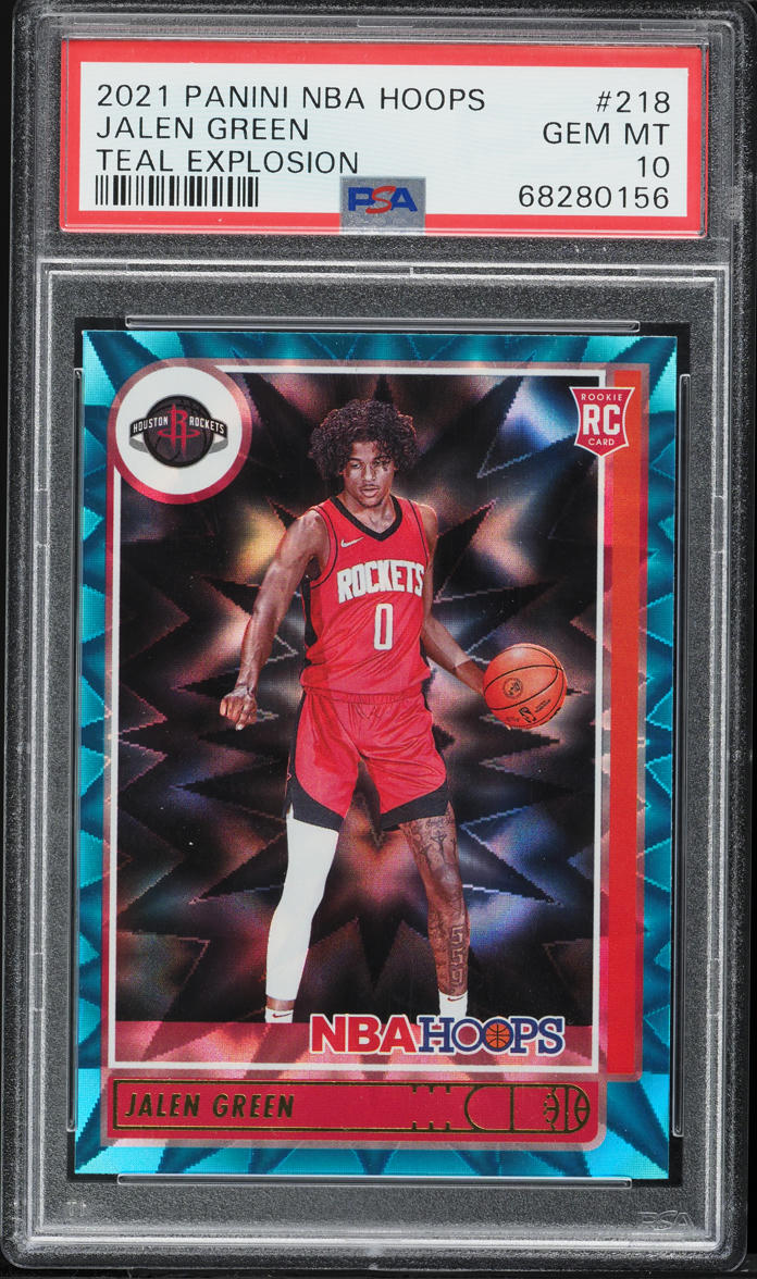 2021 Hoops Teal Explosion Jalen Green ROOKIE #218 PSA 10 GEM MINT