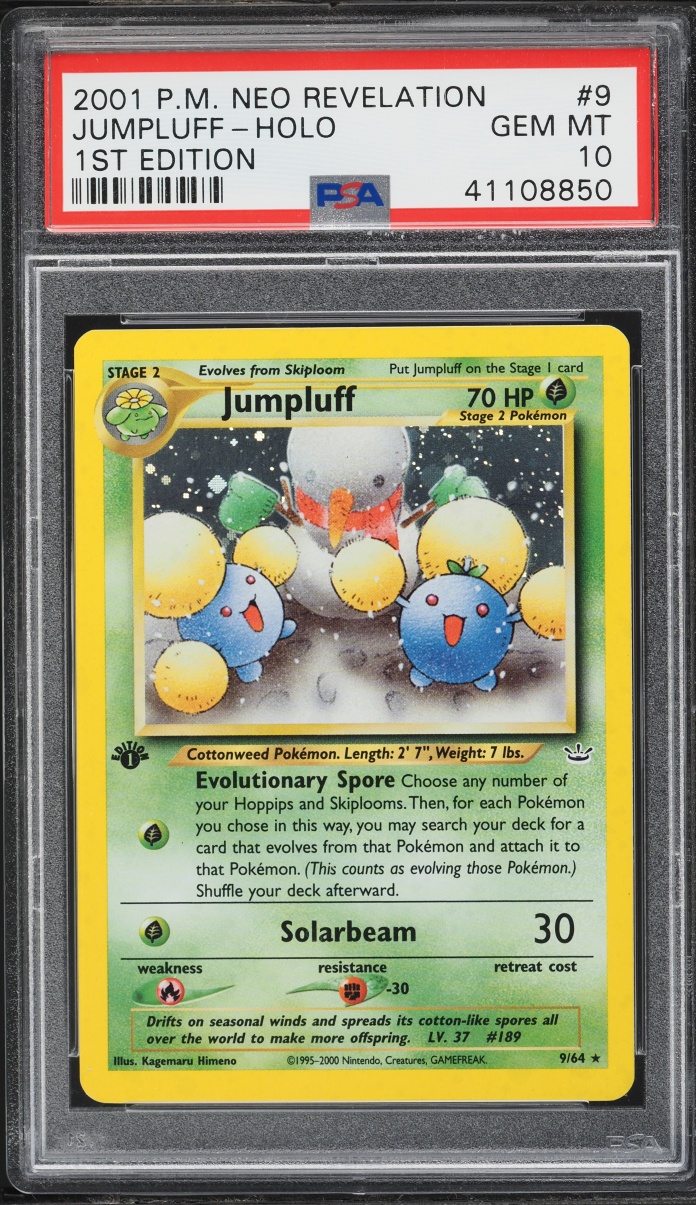 2001 Pokemon Neo Revelation 1st Edition Holo Jumpluff #9 PSA 10 GEM MINT