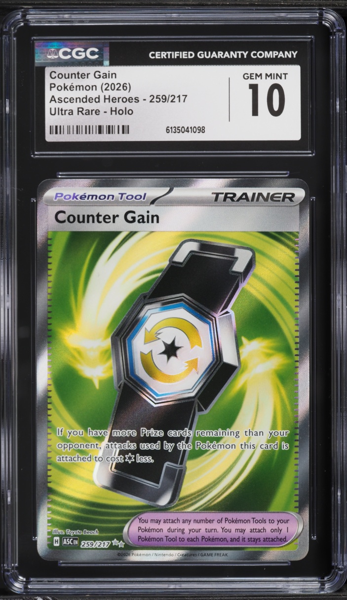 2026 Pokemon Ascended Heroes Full Art Holo Counter Gain #259 CGC 10 GEM MINT