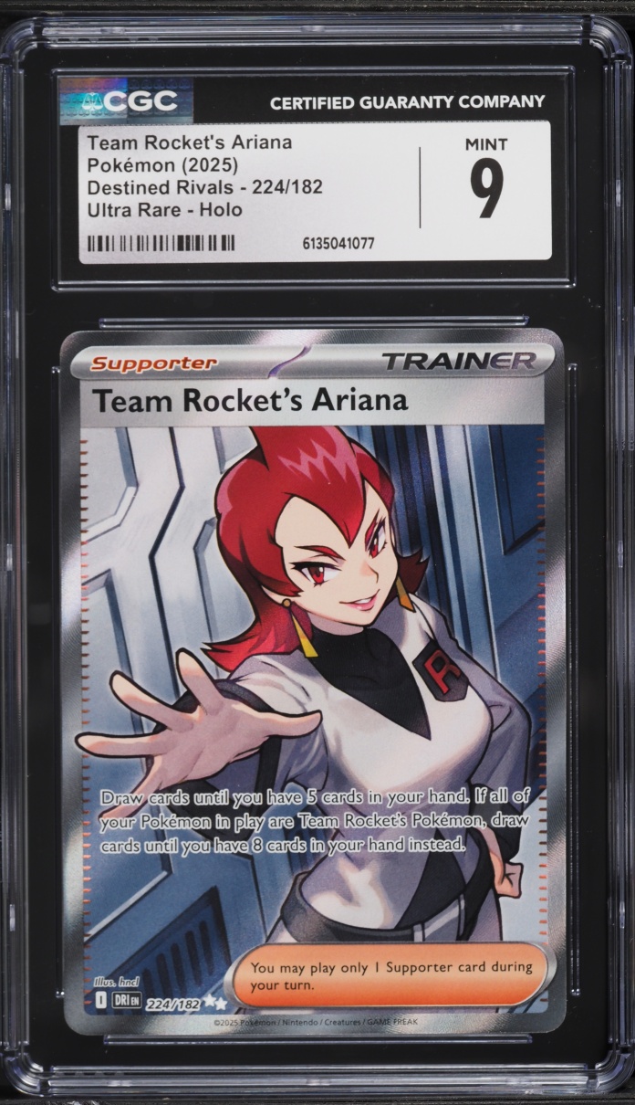 2025 Pokemon Scarlet & Violet Destined Rivals Full Art Team Rocket's Ariana #224 CGC 9 MINT