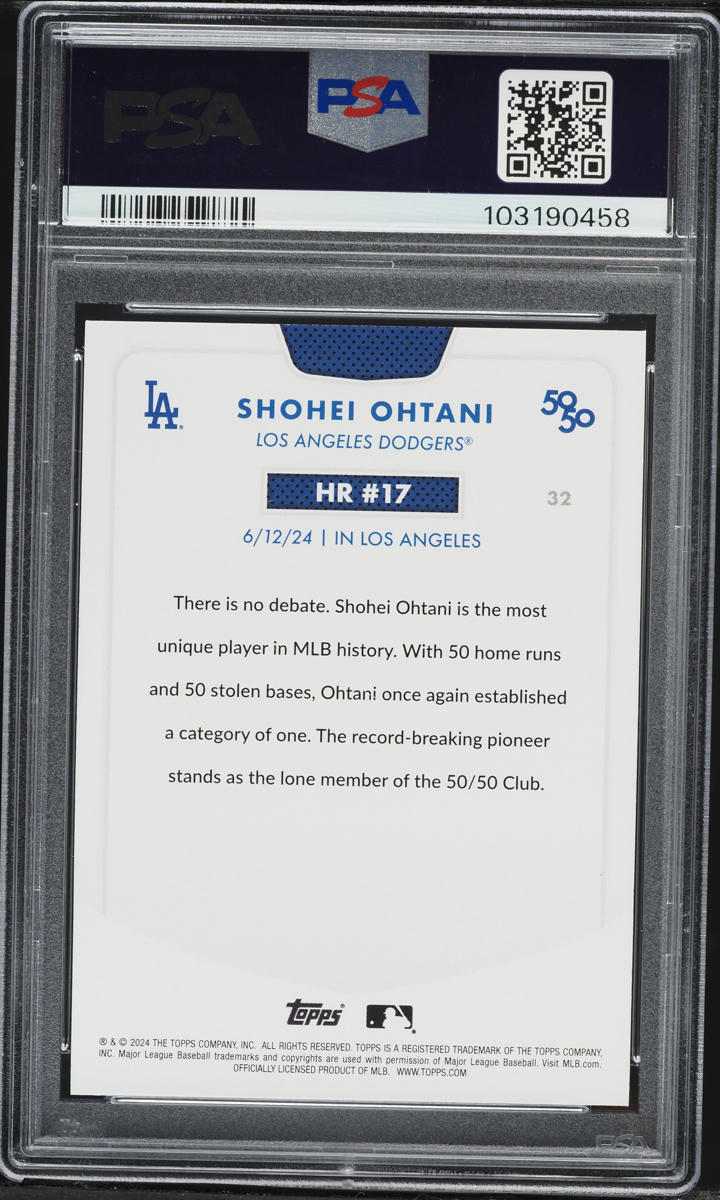 2024 Topps 50/50 Shohei Ohtani #32 PSA 10 GEM MINT