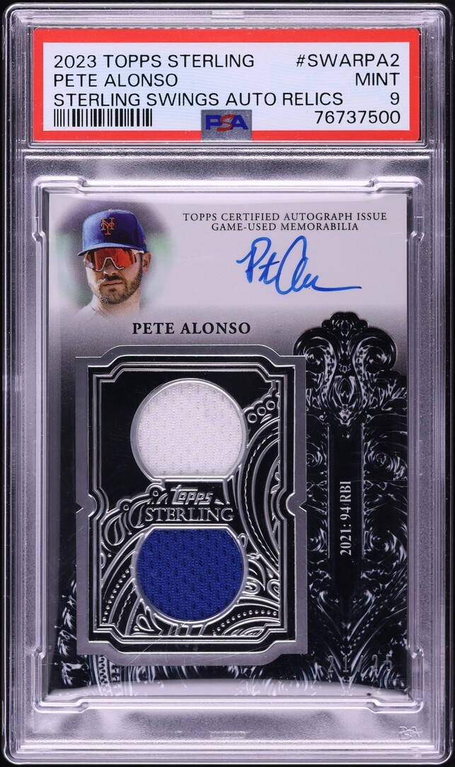 2023 Topps Sterling Swings Pete Alonso PATCH AUTO /25