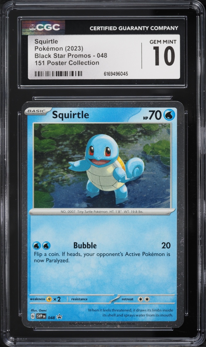 2023 Pokemon Scarlet & Violet Promo 151 Poster Collection Squirtle #48 CGC 10 GEM MINT