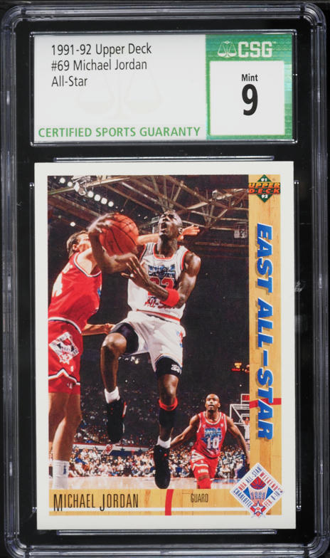 2013 Upper Deck All-Time Greats Michael Jordan AUTO /45 PSA 9 MINT