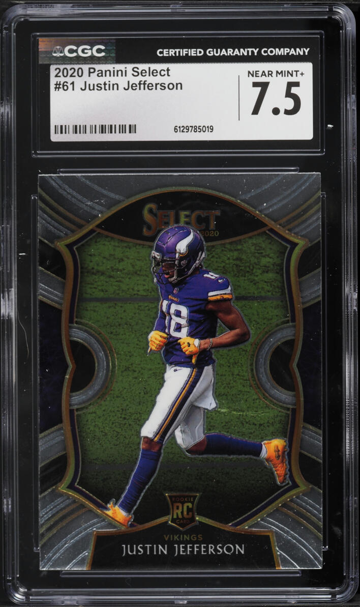 2020 Select Concourse Justin Jefferson ROOKIE #61 CGC 7.5 NRMT+