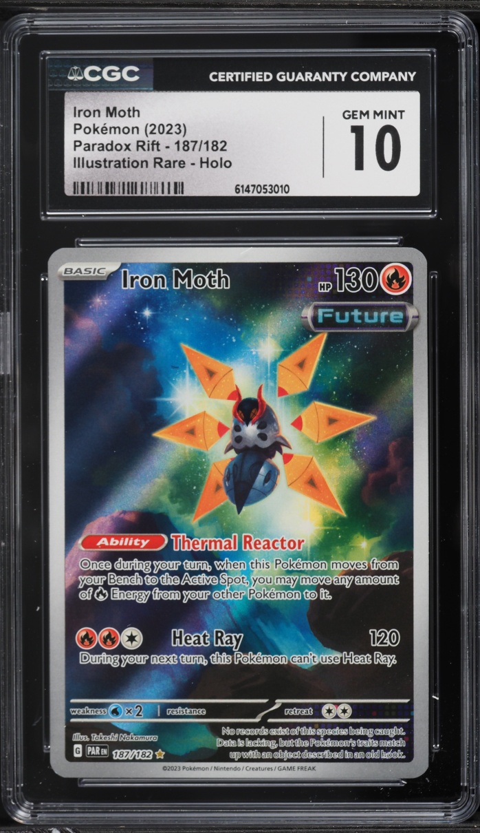 2023 Pokemon Scarlet & Violet Paradox Rift IR Iron Moth #187 CGC 10 GEM MINT