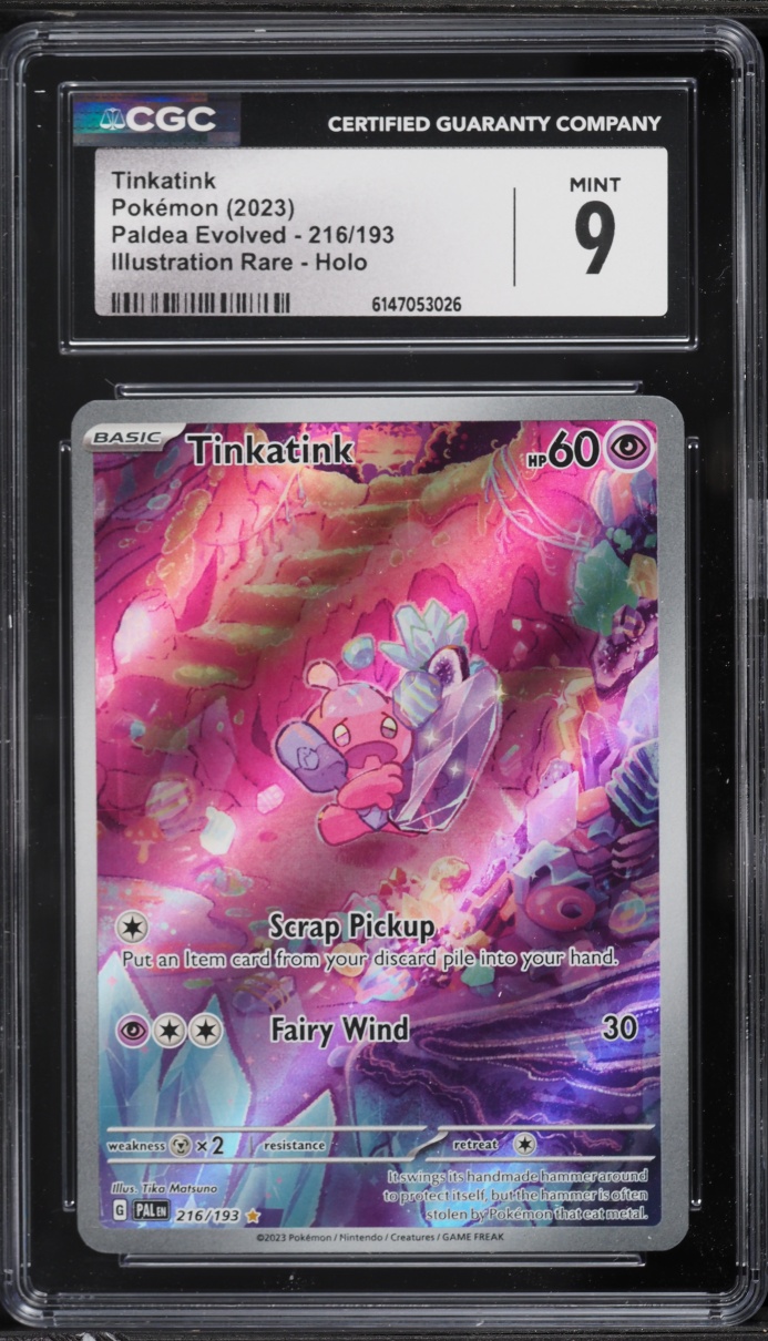 2023 Pokemon Scarlet & Violet Paldea Evolved IR Tinkatink #216 CGC 9 MINT