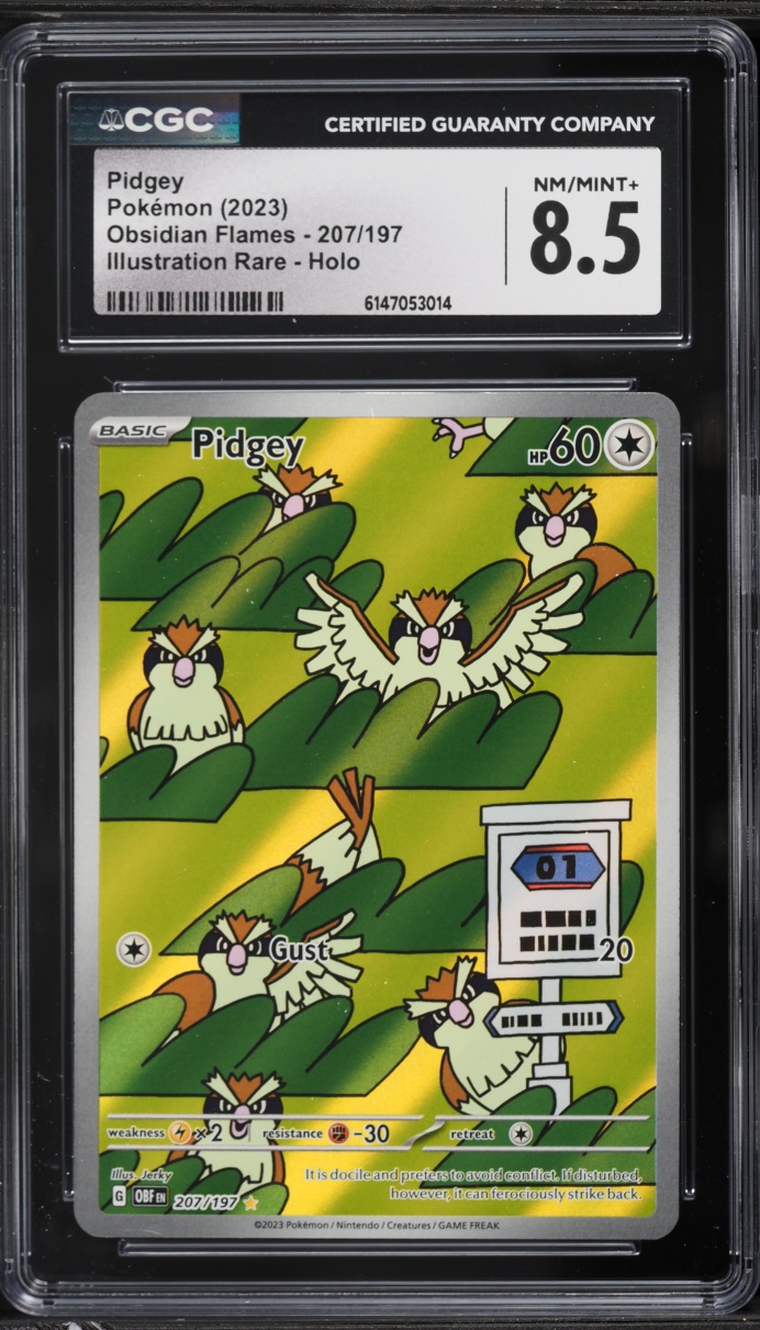 2023 Pokemon Scarlet & Violet Obsidian Flames IR Pidgey #207 CGC 8.5 NM-MT+