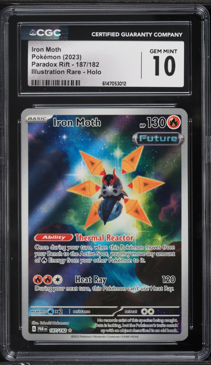 2023 Pokemon Scarlet & Violet Paradox Rift IR Iron Moth #187 CGC 10 GEM MINT