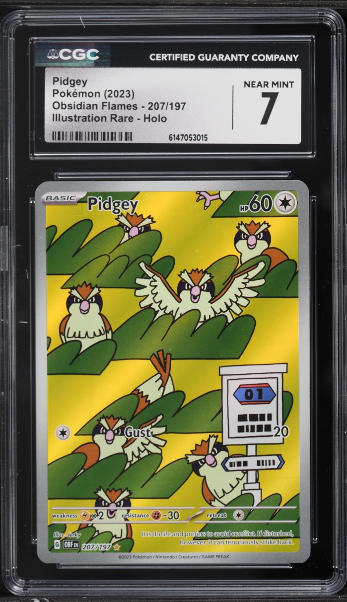 2023 Pokemon Scarlet & Violet Obsidian Flames IR Pidgey #207 CGC 7 NRMT