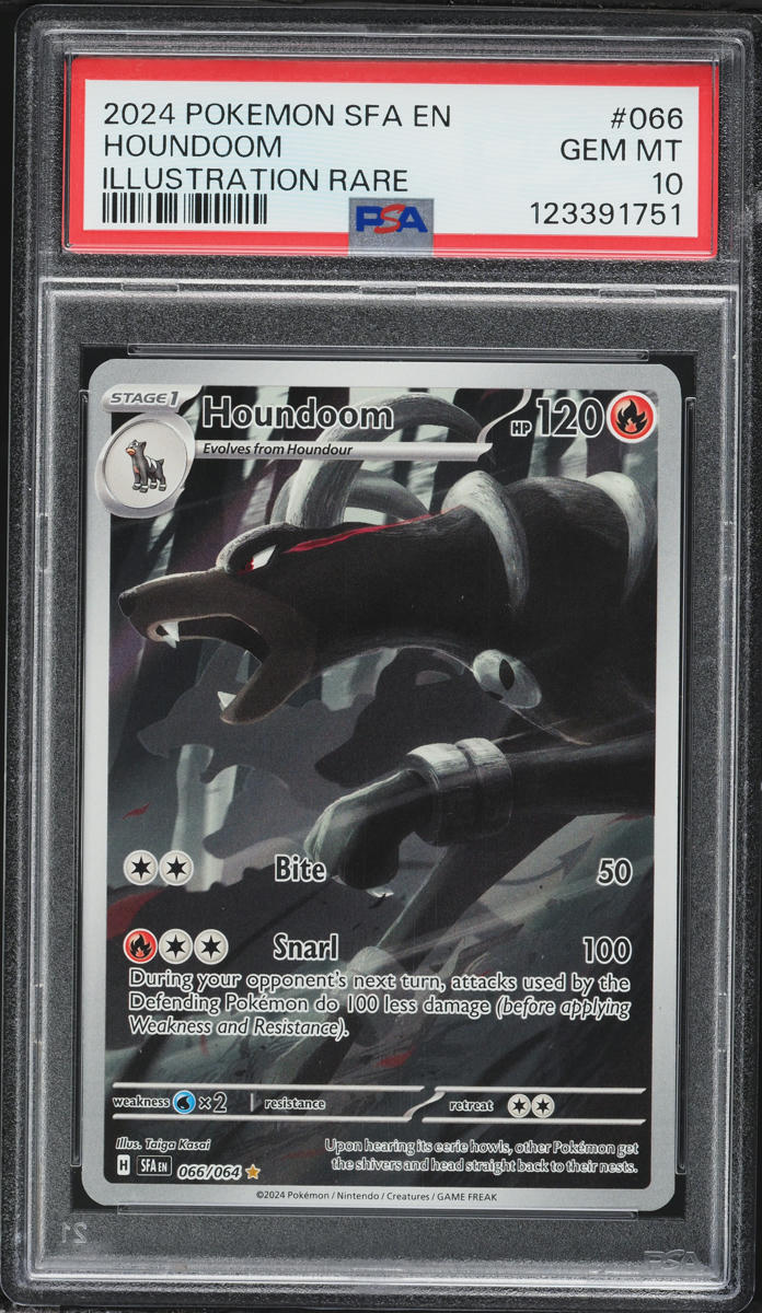 2024 Pokemon Scarlet & Violet Shrouded Fable IR Houndoom #66 PSA 10 GEM MINT