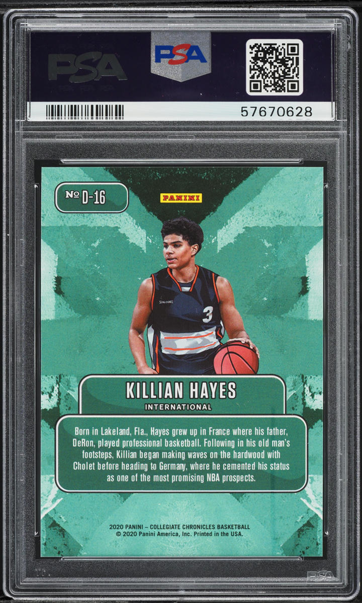 2020 Panini Prizm Draft Picks Downtown Killian Hayes ROOKIE #D-16 PSA 9 MINT