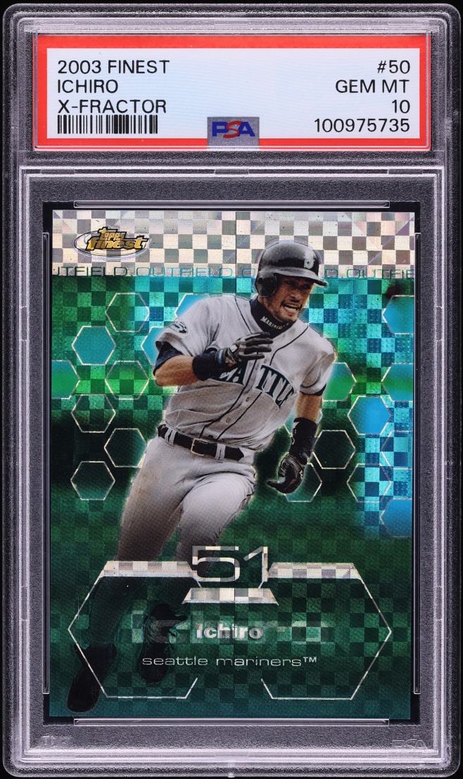 2003 Finest Xfractor Ichiro /99 #50 PSA 10 GEM MINT - Photo 1