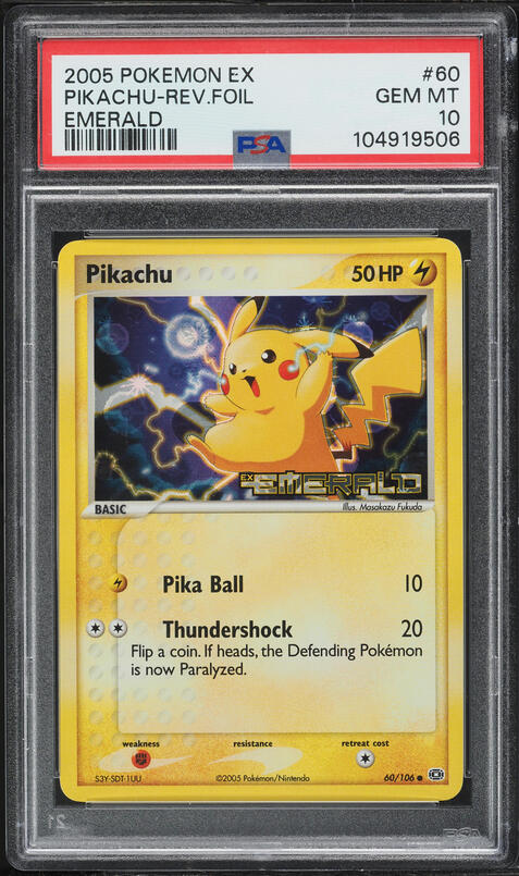 2005 Pokemon Japanese Gift Box Mew Holo Pikachu Gold Star #1 PSA