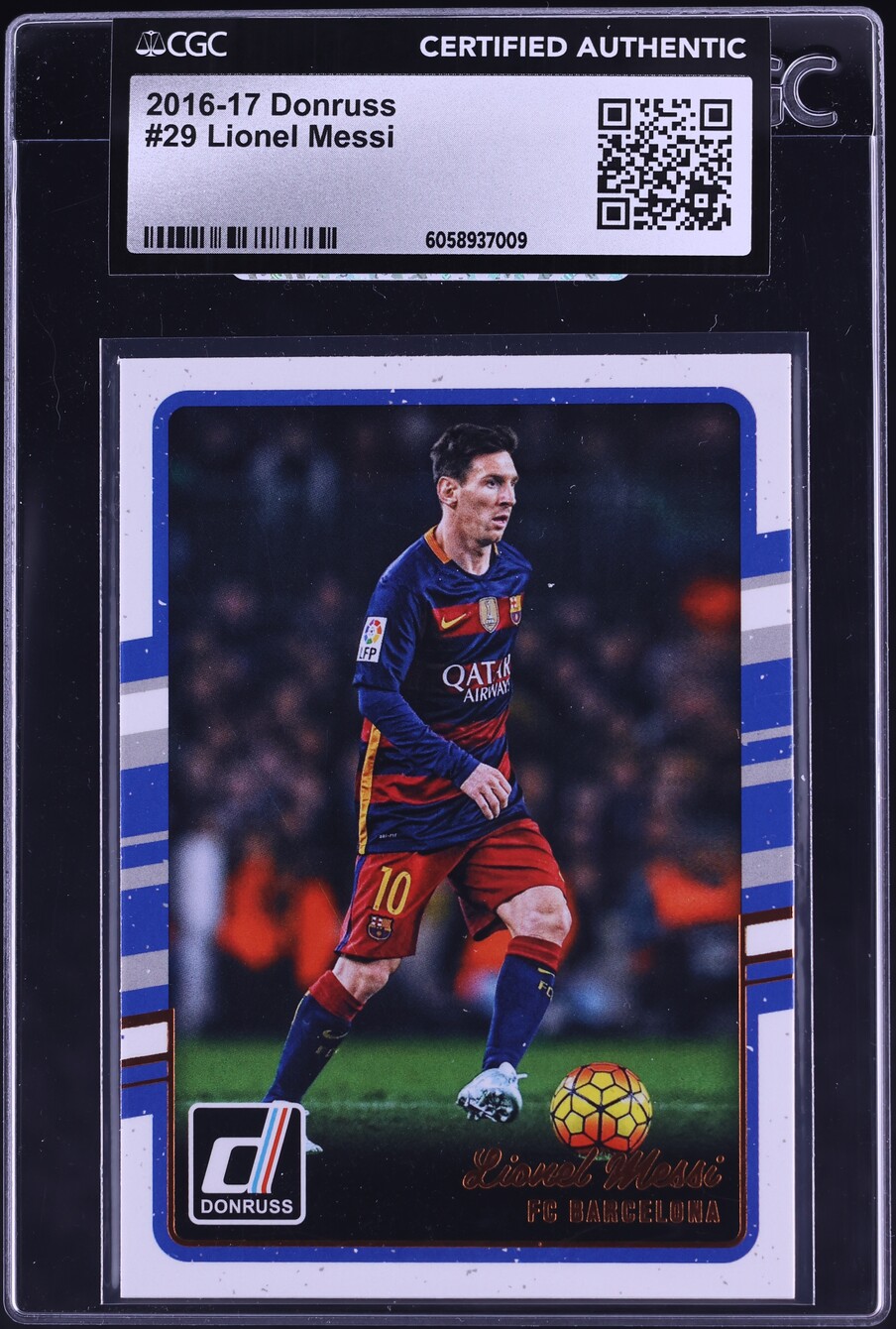2016 Donruss Soccer Lionel Messi #29 CGC AUTH