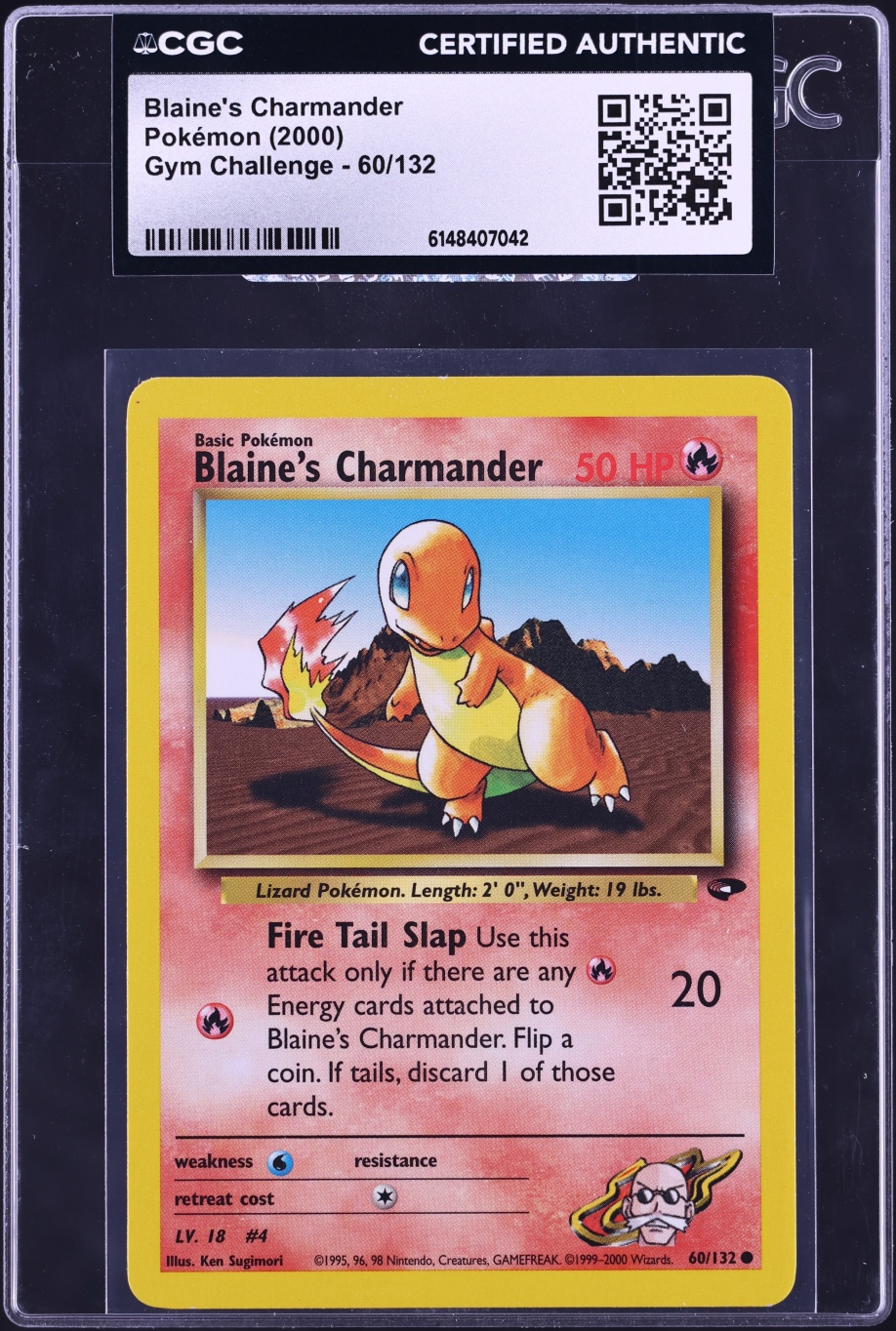 2000 Pokemon Gym Challenge Blaine's Charmander #60 CGC AUTH