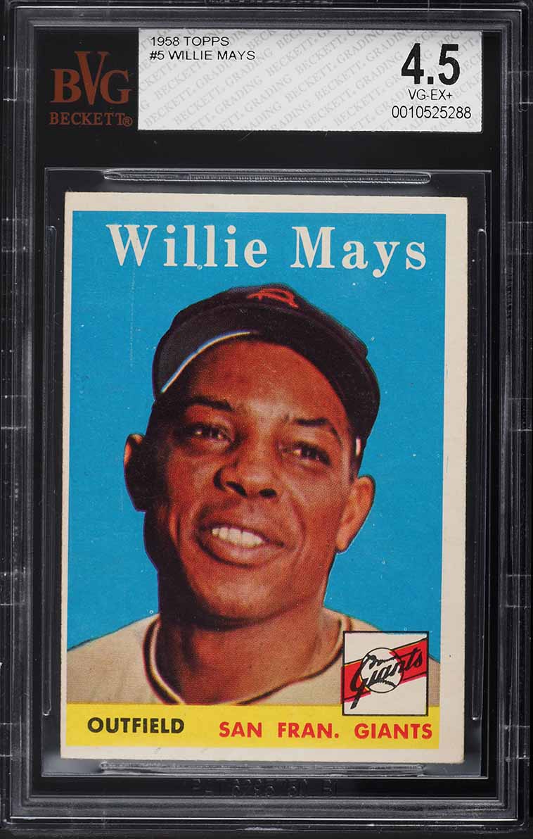 1958 Topps Willie Mays #5 BVG 4.5 VGEX+