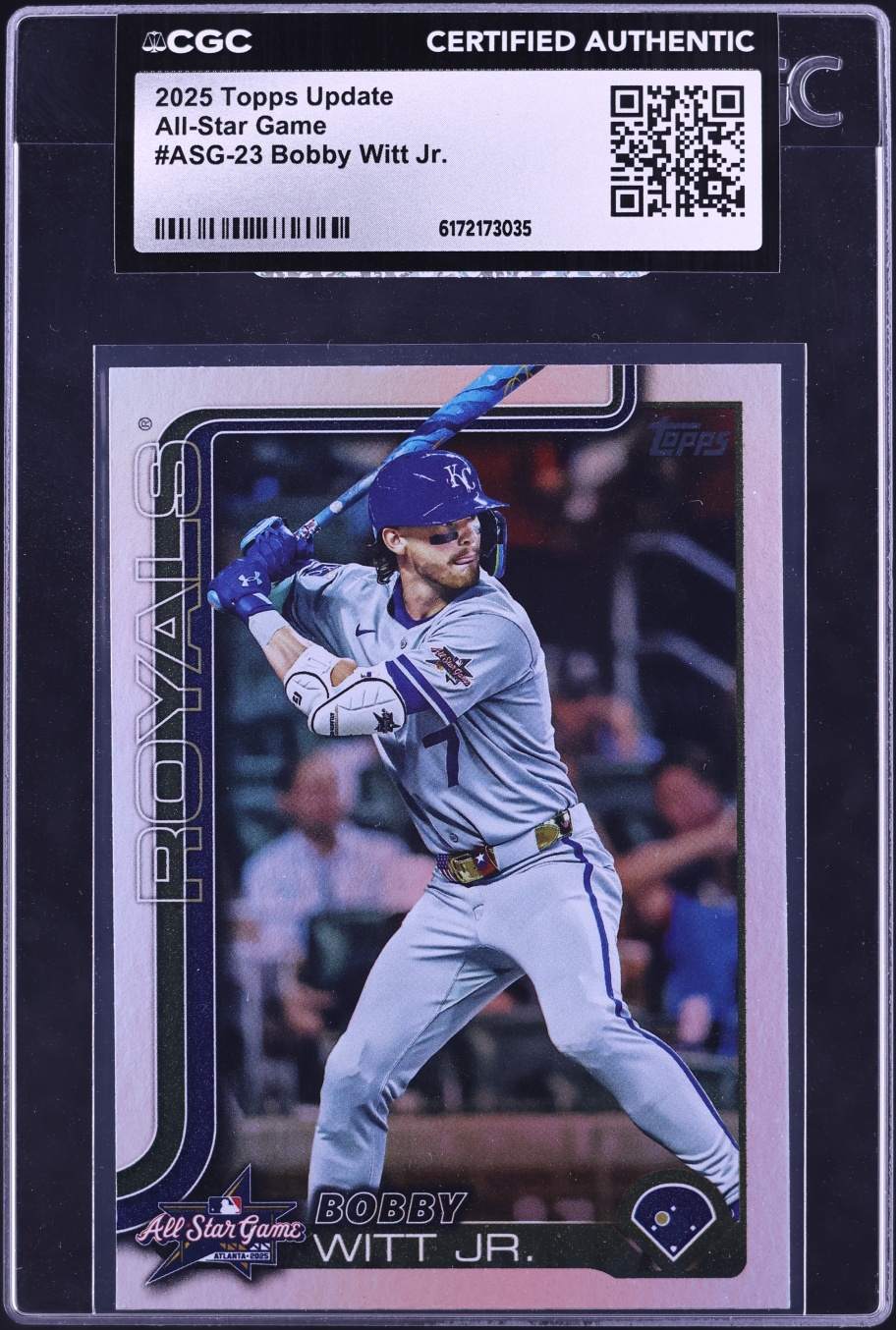 2025 Topps Update All-Star Game Bobby Witt Jr. #ASG-23 CGC AUTH