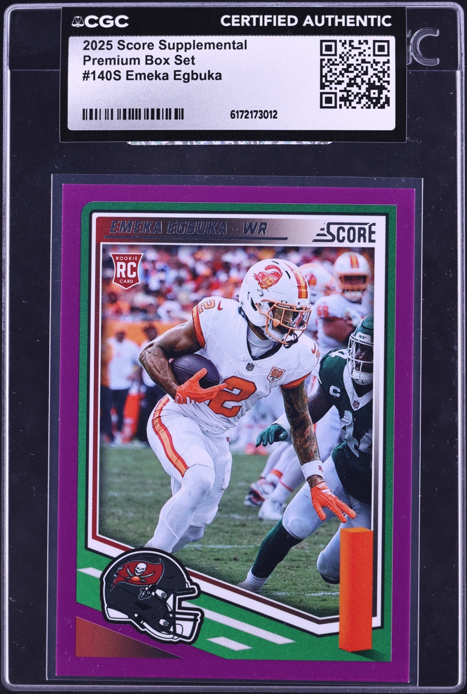 2025 Score Supplemental Premium Box Set Emeka Egbuka ROOKIE #140S CGC AUTH