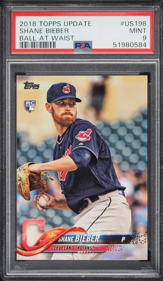2018 Topps Update Shane Bieber ROOKIE #US198 PSA 9 MINT