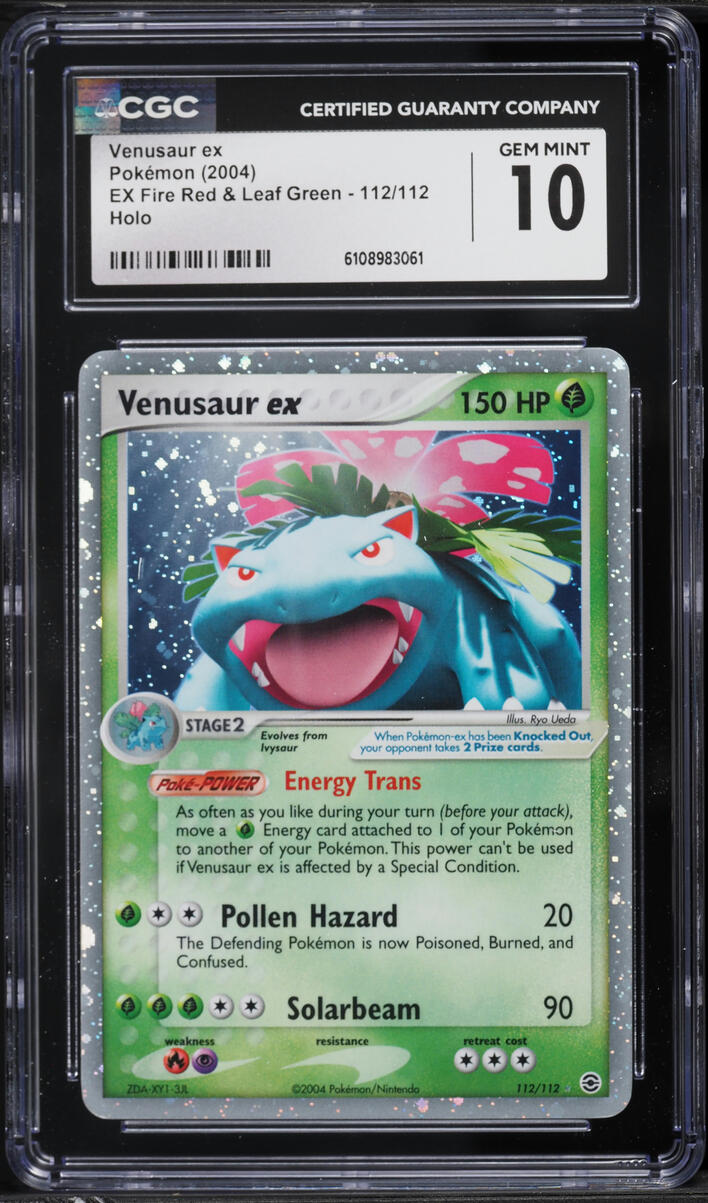2004 Pokemon EX Fire Red & Leaf Green Holo Venusaur ex #112 CGC 10 GEM MINT