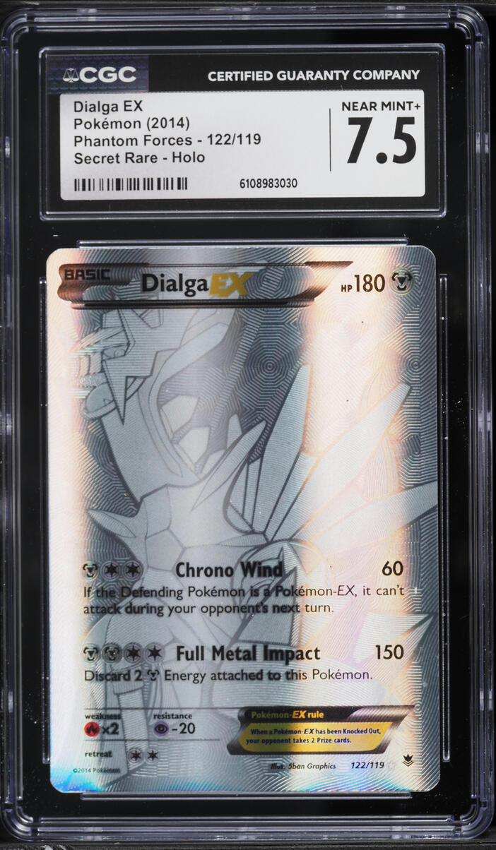 2014 Pokemon XY Phantom Forces Full Art Dialga EX #122 CGC 7.5 NRMT+