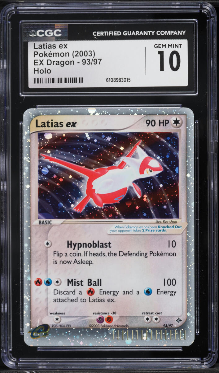 2003 Pokemon EX Dragon Holo Latias ex #93 CGC 10 GEM MINT