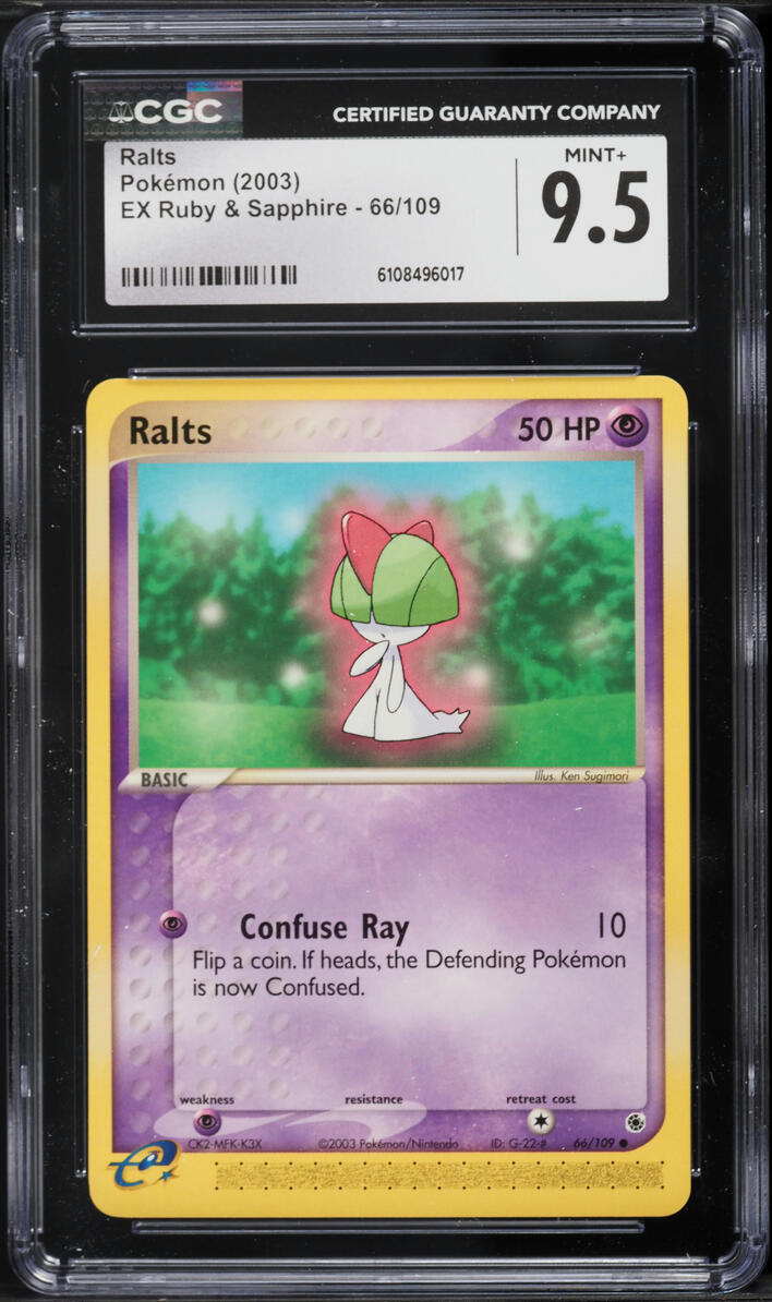 2003 Pokemon EX Ruby & Sapphire Ralts #66 CGC 9.5 MINT+