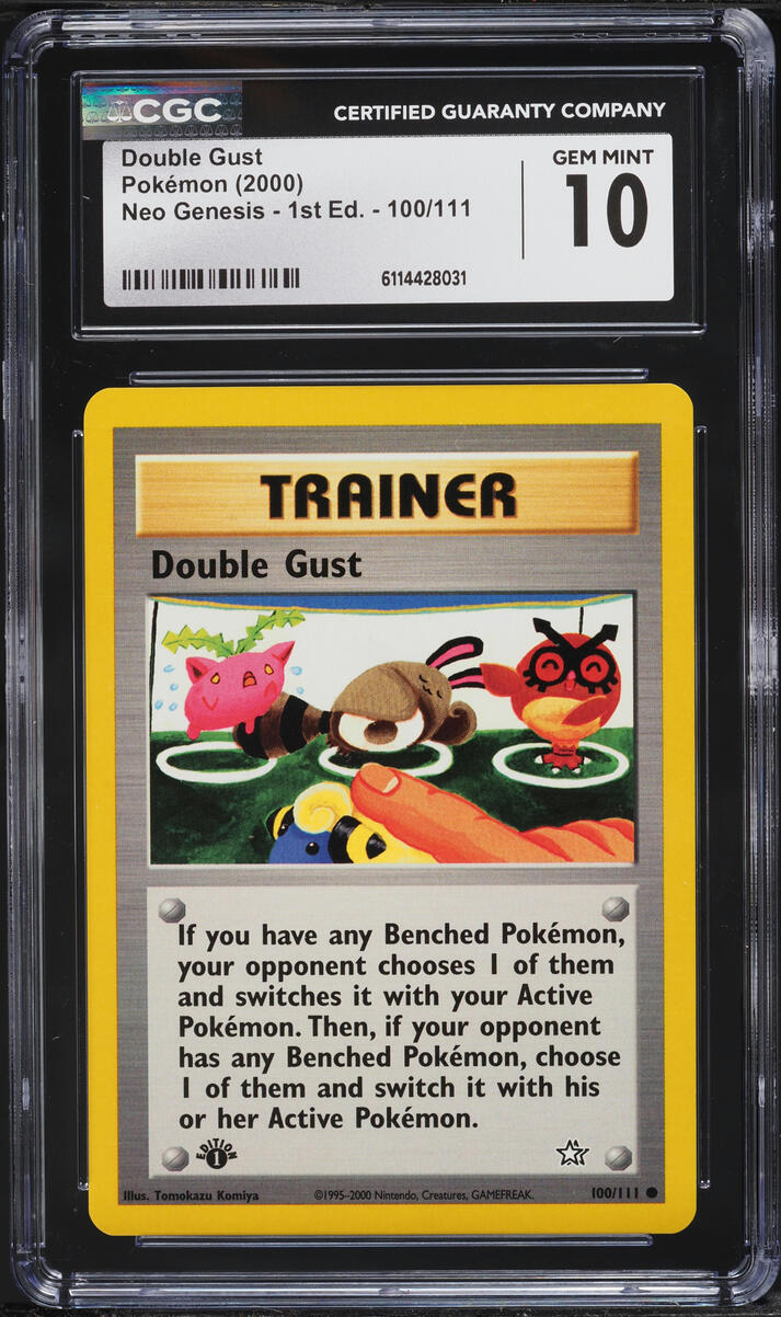 2000 Pokemon Neo Genesis 1st Edition Double Gust #100 CGC 10 GEM MINT