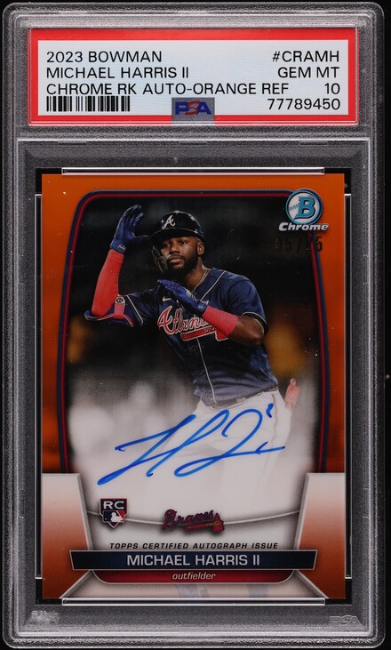 2023 Topps Chrome Michael Harris II ROOKIE AUTO #RAMH PSA 9 MINT