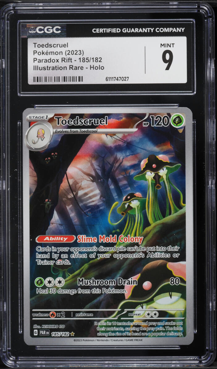 2023 Pokemon Scarlet & Violet Paradox Rift IR Toedscruel #185 CGC 9 MINT
