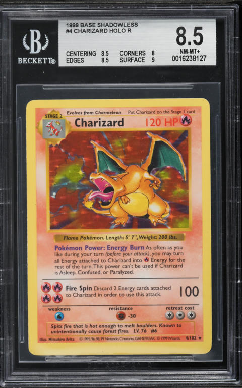 1999 Pokemon Base Set Shadowless 1st Edition Thick Stamp Holo