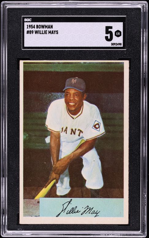 1954 Bowman Willie Mays #89 SGC 5 EX