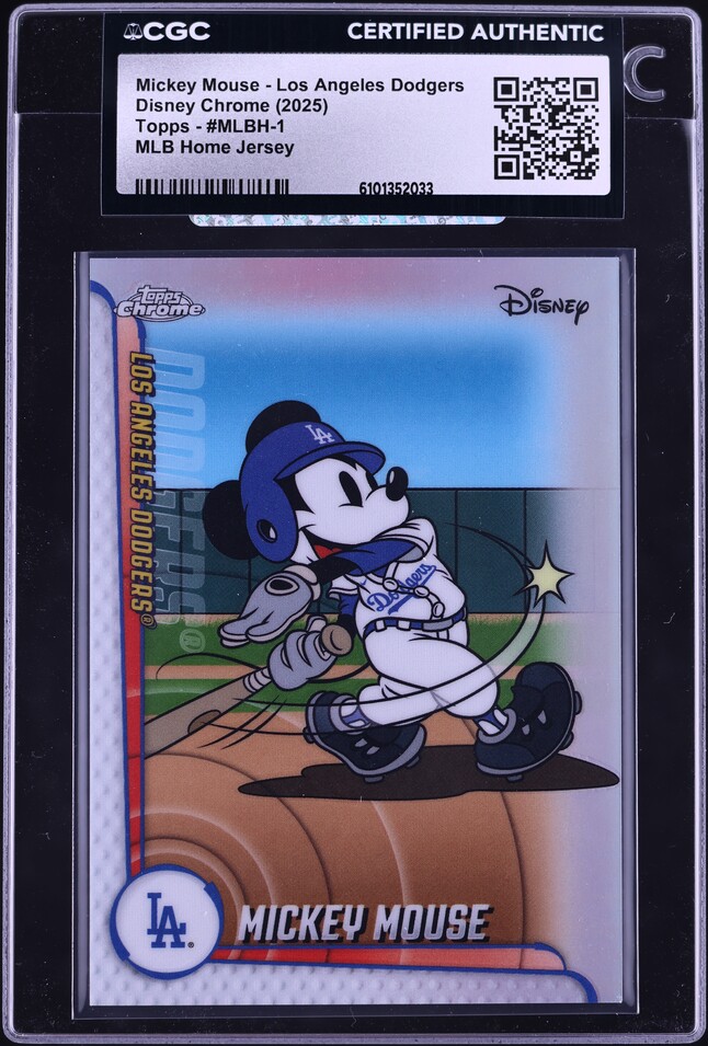 2025 Topps Disney Chrome MLB Home Jersey Mickey Mouse Los Angeles