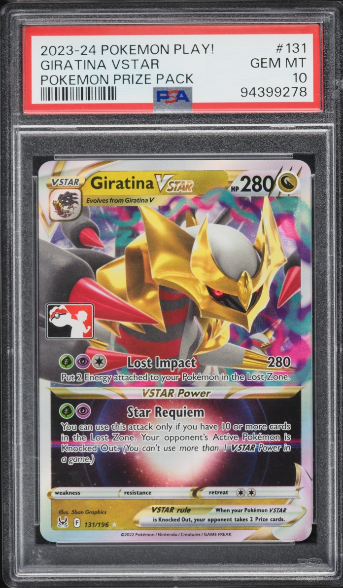 2023 Pokemon Sword & Shield Play! Prize Pack Holo Giratina VSTAR #131 PSA 10 GEM MINT