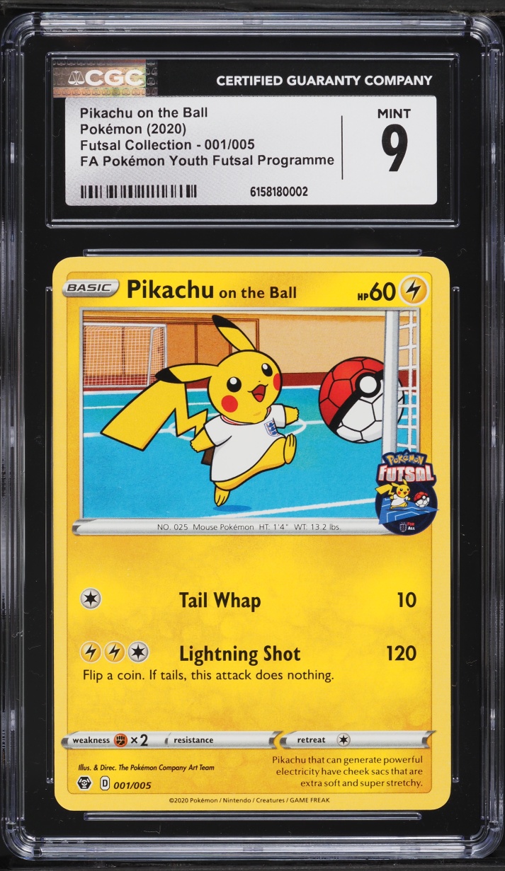2020 Pokemon Sword & Shield Futsal Collection Youth Pikachu On The Ball #1 CGC 9 MINT