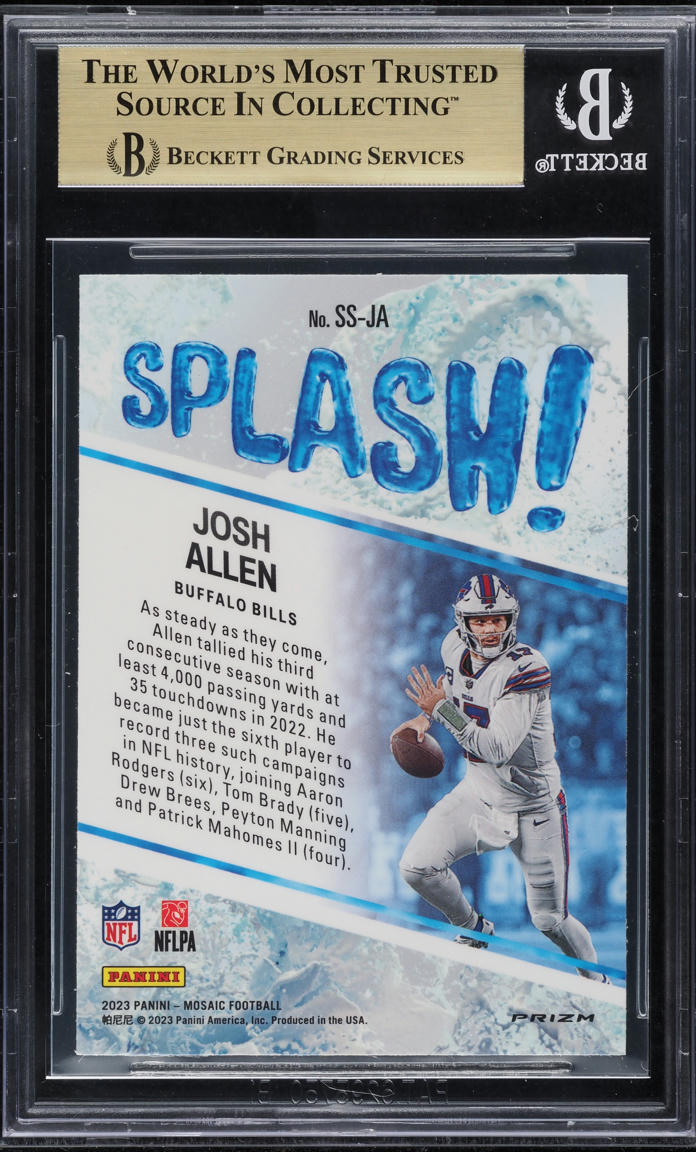 2023 Panini Mosaic Splash Josh Allen #SSJA BGS 9.5 GEM MINT