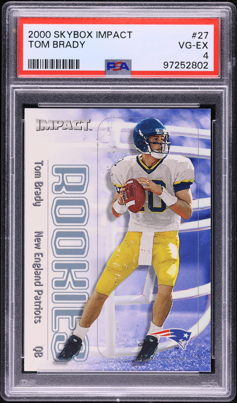 2000 Skybox Impact Tom Brady ROOKIE #27 PSA 4 VGEX