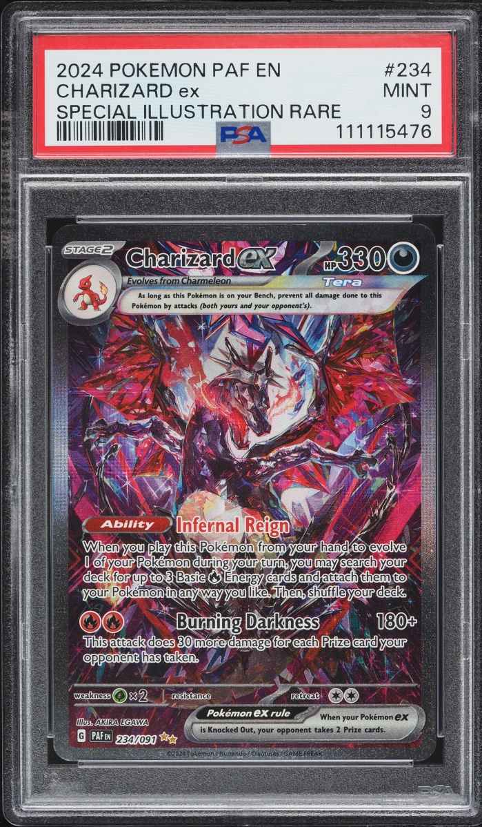 2024 Pokemon Scarlet & Violet Paldean Fates SIR Charizard Ex #234 PSA 9 MINT