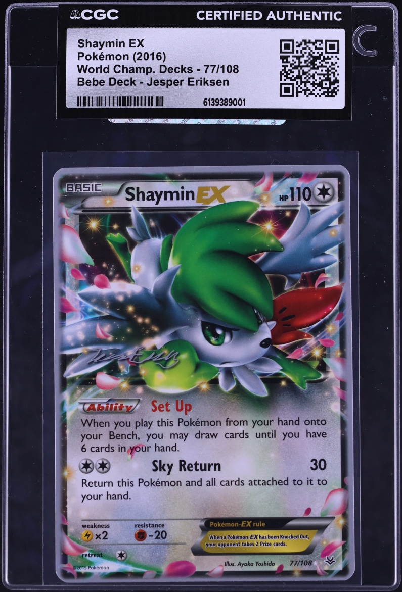 2016 Pokemon XY World Championships Jesper Eriksen Shaymin EX #77 CGC AUTH