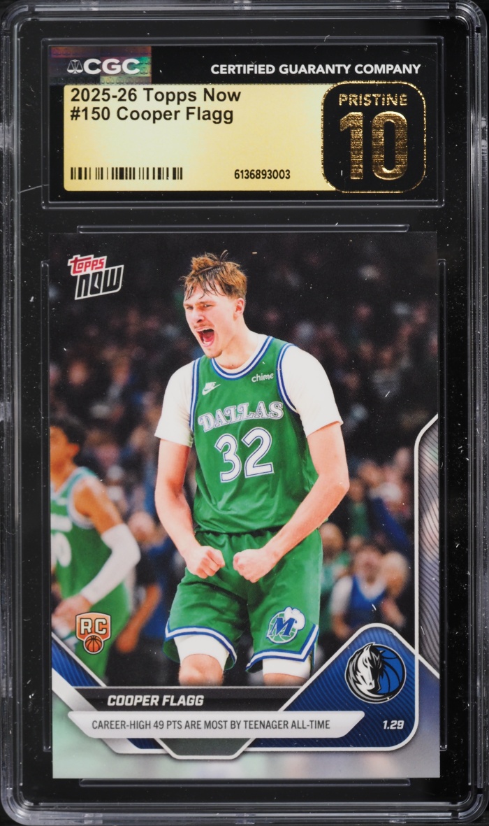 2025 Topps Now Cooper Flagg ROOKIE #150 CGC 10 PRISTINE
