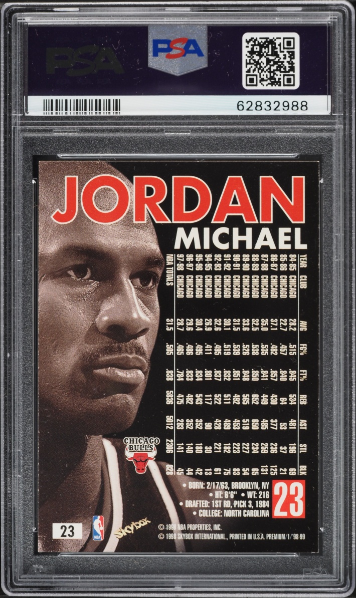 1998 Skybox Premium Michael Jordan #23 PSA 6 EXMT