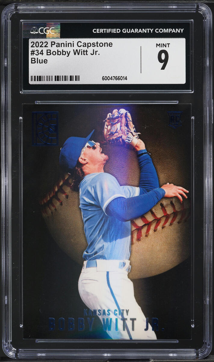 2022 Panini Capstone Blue Bobby Witt Jr. ROOKIE #34 CGC 9 MINT