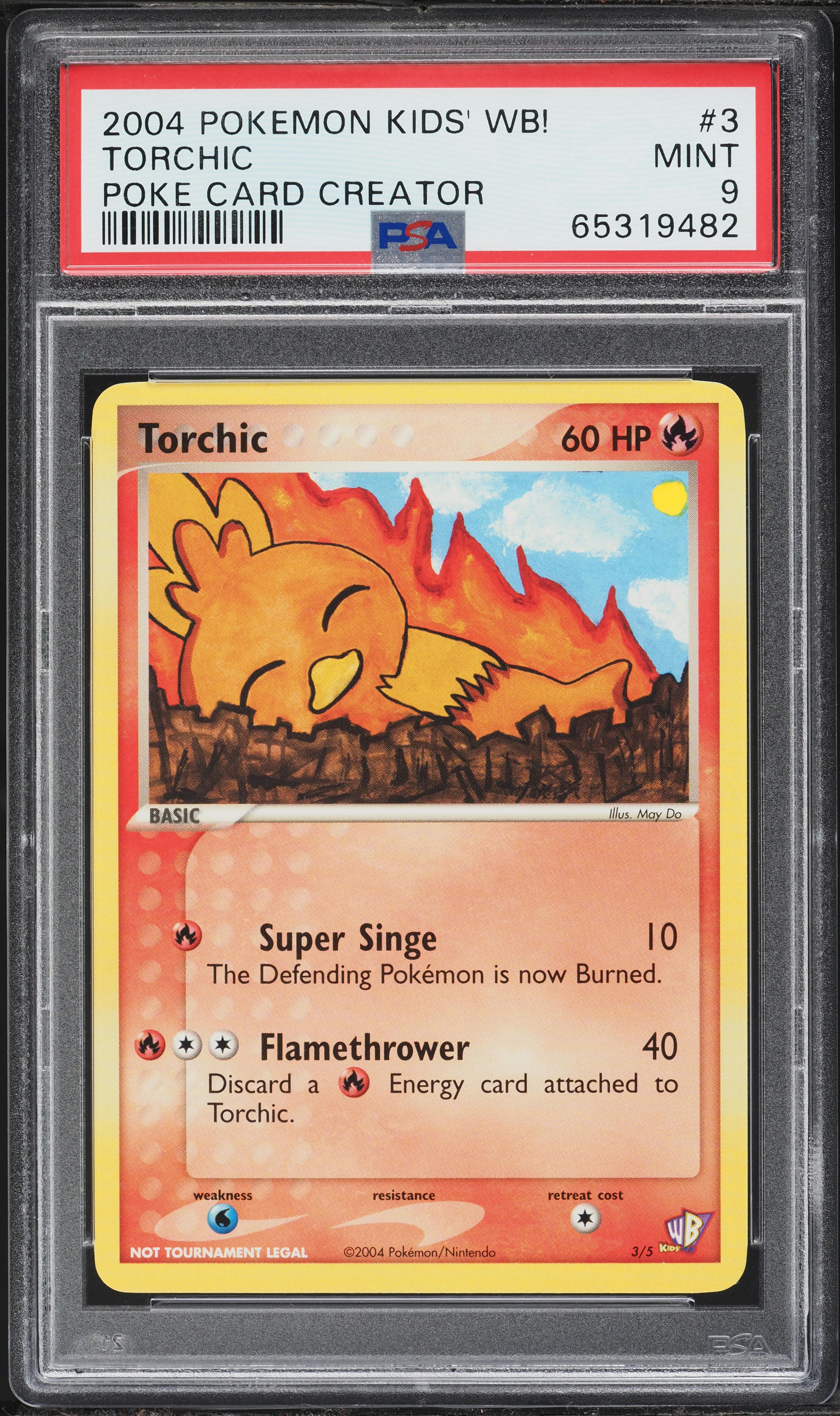 2004 Pokemon Kids' WB! Poke Card Creator Torchic #3 PSA 9 MINT