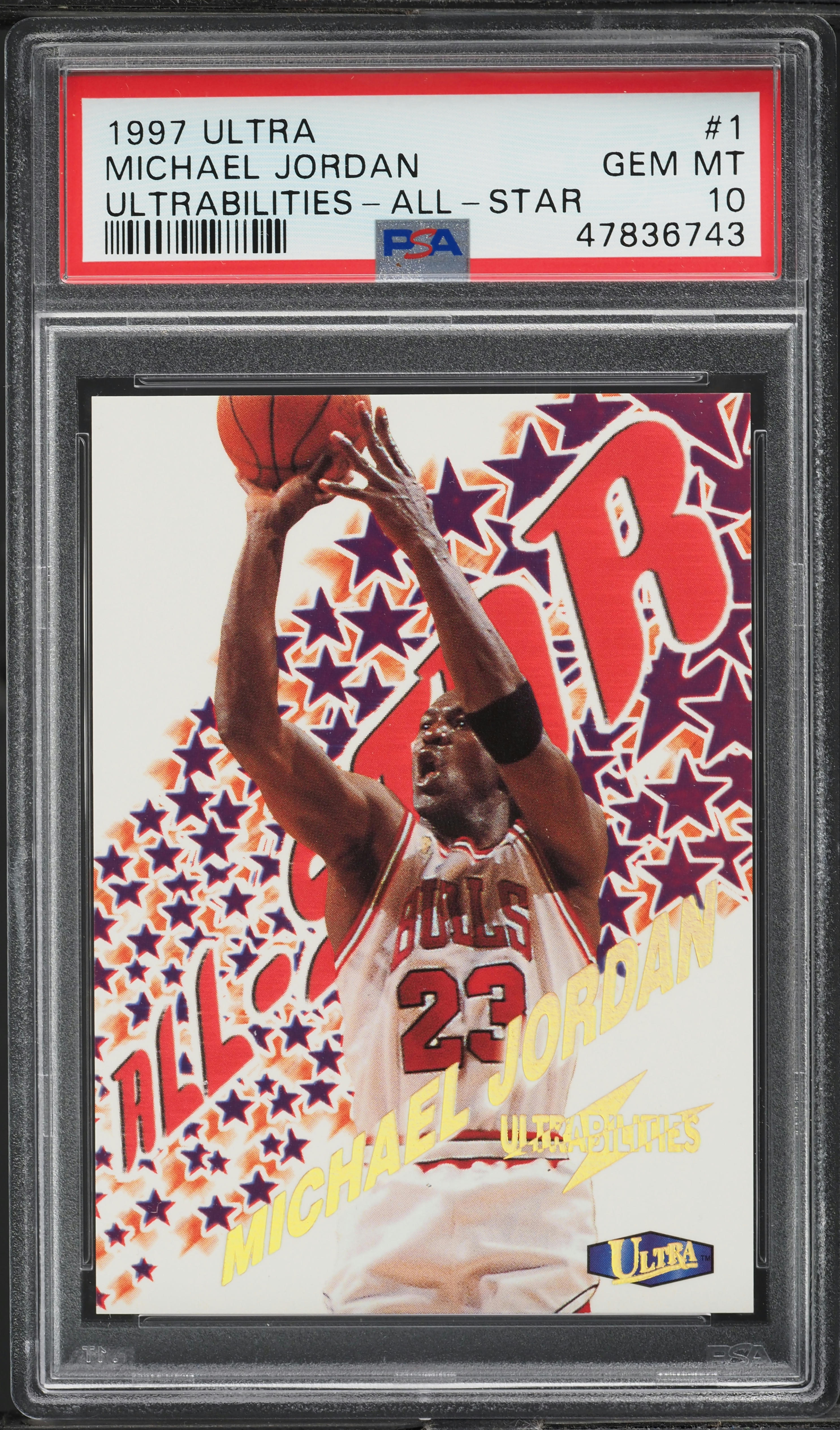 その他 1997 Ultra Star Power Michael Jordan 1997 Ultra Star Power #1 Michael Jordan PSA 10 Basketball