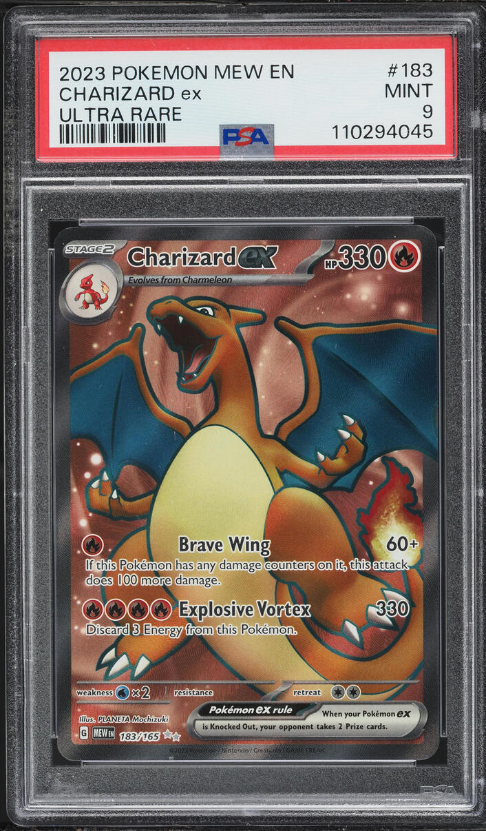 2023 Pokemon Scarlet & Violet 151 Full Art Charizard EX #183 PSA 9 MINT