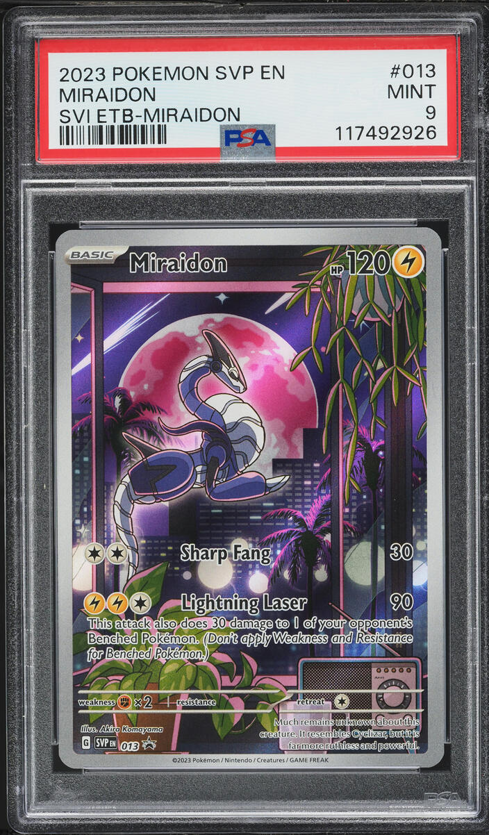 2023 Pokemon Scarlet & Violet Promo Elite Trainer Box Alt Art Miraidon #13 PSA 9 MINT