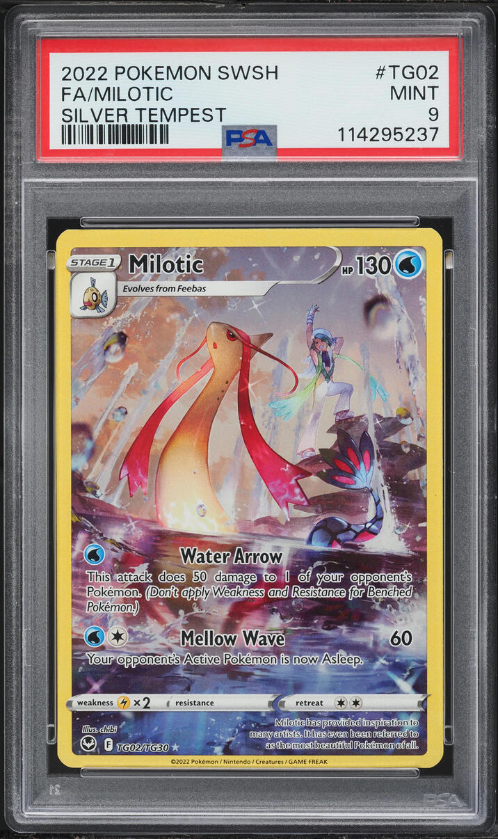 2022 Pokemon Sword & Shield Silver Tempest CHR Milotic #TG02 PSA 9 MINT