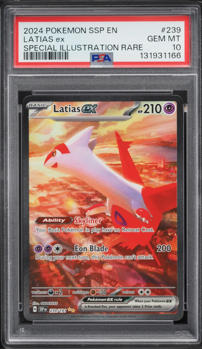 2024 Pokemon Scarlet & Violet Surging Sparks SIR Latias ex #239 PSA 10 GEM MINT