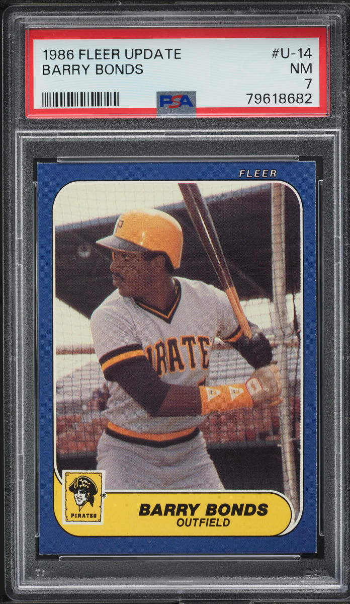 1986 Fleer Update Barry Bonds ROOKIE #U-14 PSA 7 NRMT